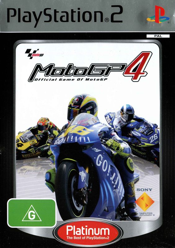 Front Cover for MotoGP 4 (PlayStation 2) (Platinum release)