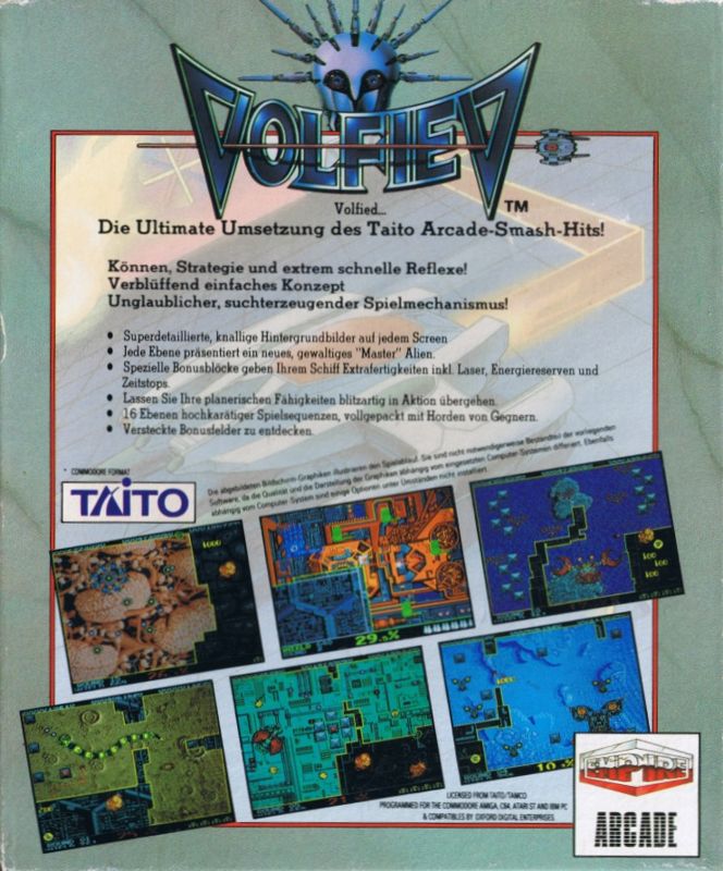 Back Cover for Volfied (Amiga)