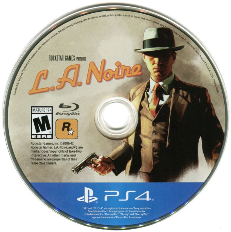 Media for L.A. Noire: The Complete Edition (PlayStation 4)