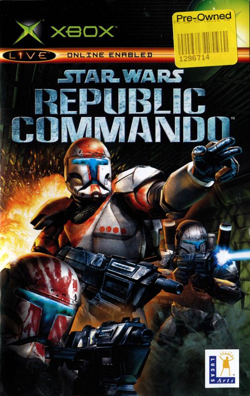 Manual for Star Wars: Republic Commando (Xbox): Front