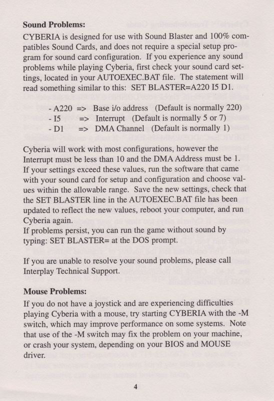 Extras for Cyberia (DOS): Installation & Troubleshooting Guide - Back