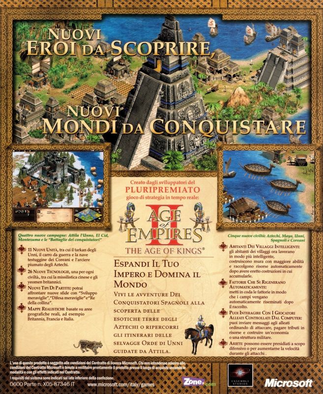 Back Cover for Age of Empires II: The Conquerors (Windows)