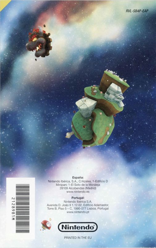Manual for Super Mario Galaxy 2 (Wii): Back