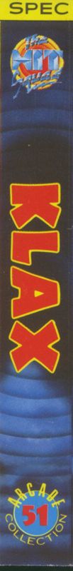 Spine/Sides for Klax (ZX Spectrum) (Hit Squad release)
