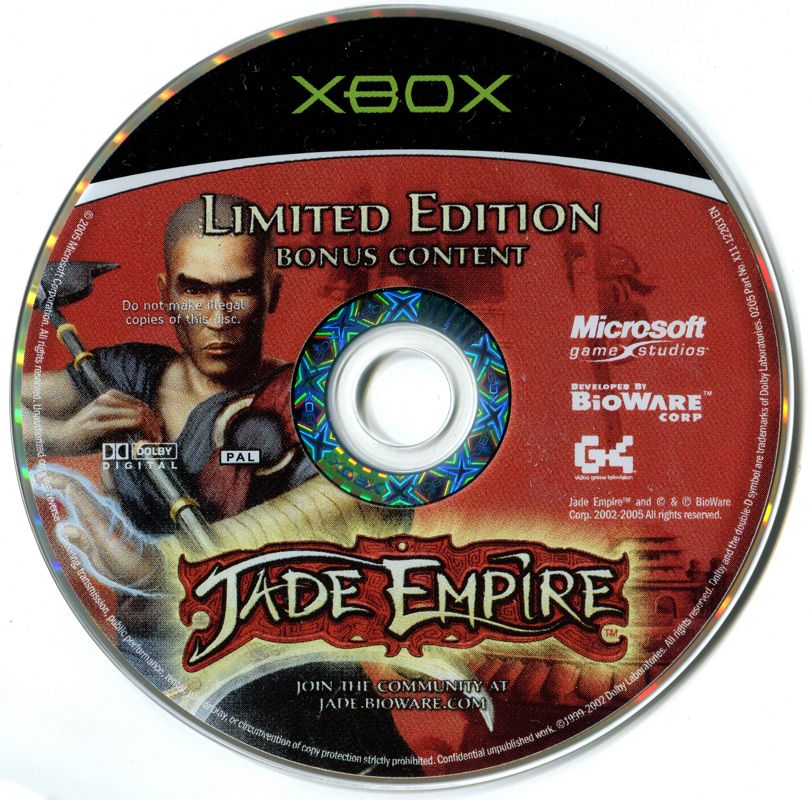 Media for Jade Empire (Limited Edition) (Xbox): Bonus disc