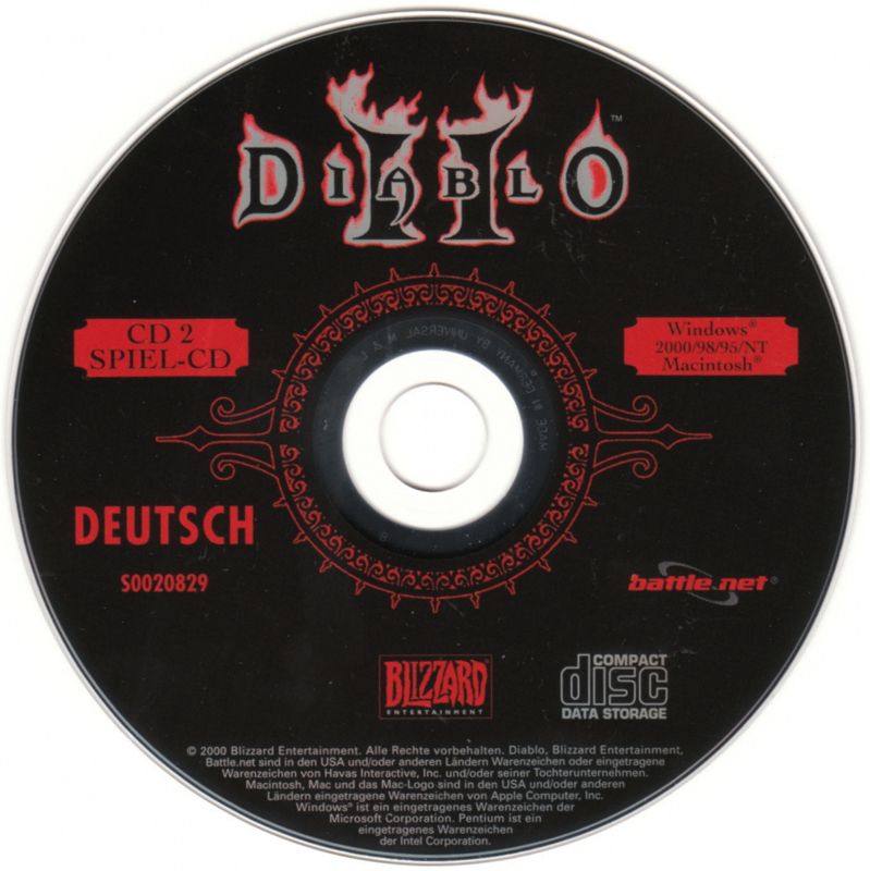 Media for Diablo: Battle Chest (Macintosh and Windows): Diablo II - Game Disc