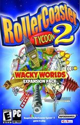 Front Cover for RollerCoaster Tycoon 2: Wacky Worlds (Windows) (Harmonic Flow release)