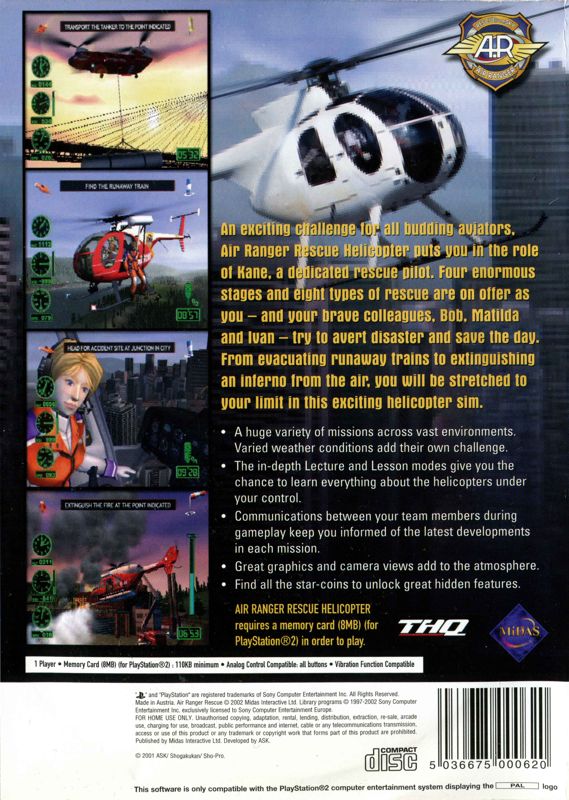 Air Ranger: Rescue Helicopter cover or packaging material - MobyGames