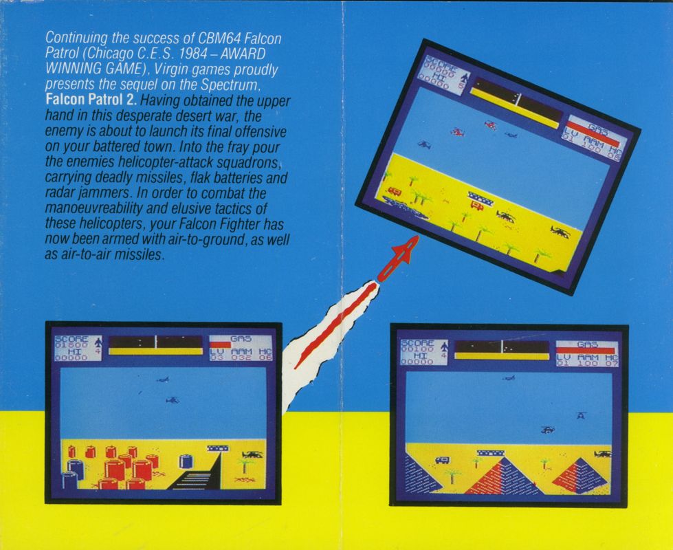 Inside Cover for Falcon Patrol II (ZX Spectrum)