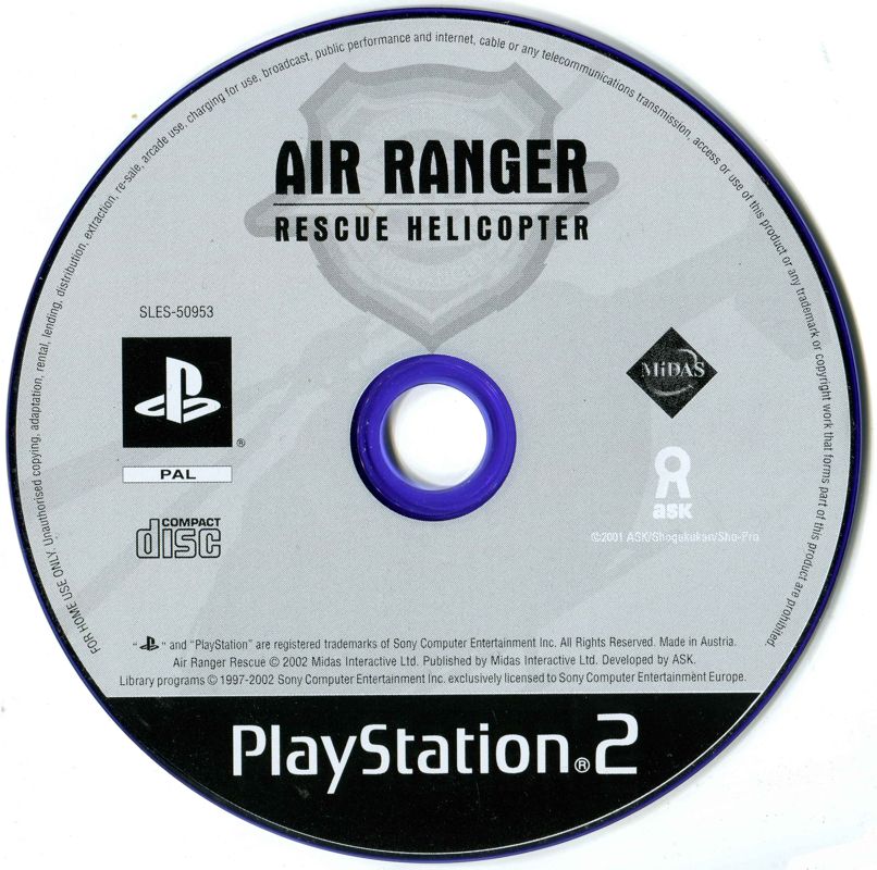 Media for Air Ranger: Rescue Helicopter (PlayStation 2)