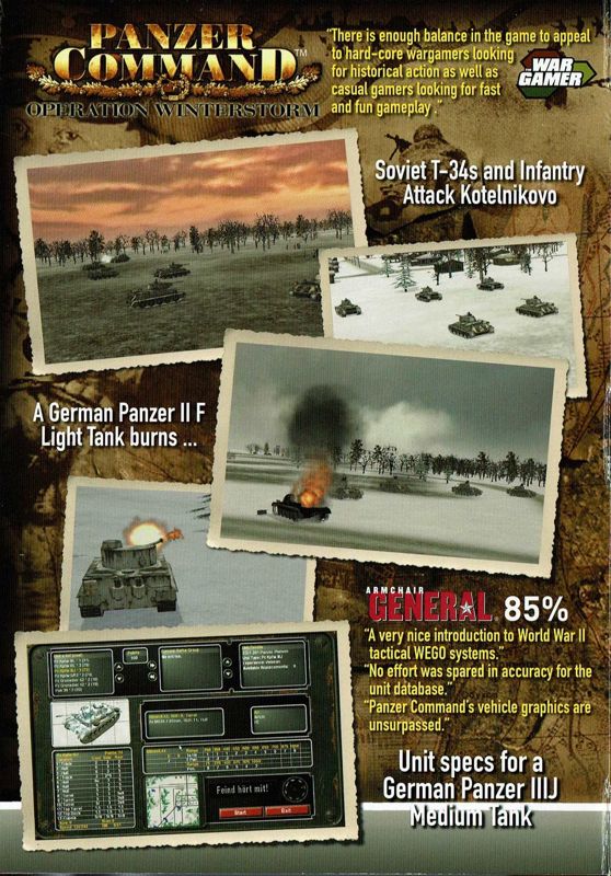 Inside Cover for Panzer Command: Operation Winter Storm (Windows): Left