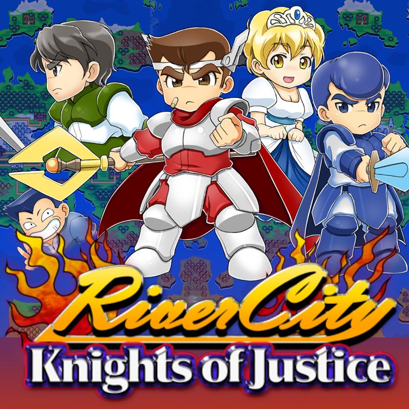 Front Cover for River City: Knights of Justice (Nintendo 3DS) (download release)
