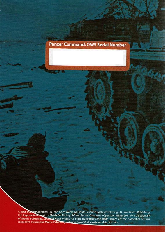 Manual for Panzer Command: Operation Winter Storm (Windows): Back