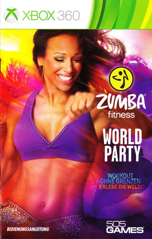 Manual for Zumba Fitness: World Party (Xbox 360): Front