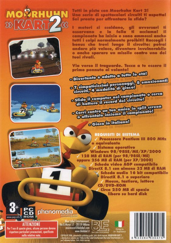 Back Cover for Crazy Chicken: Kart 2 (Windows)
