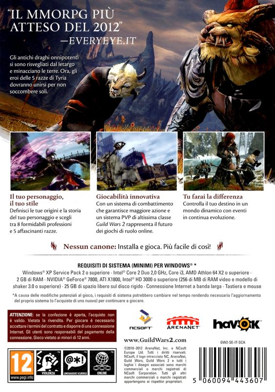 Back Cover for Guild Wars 2 (Windows)