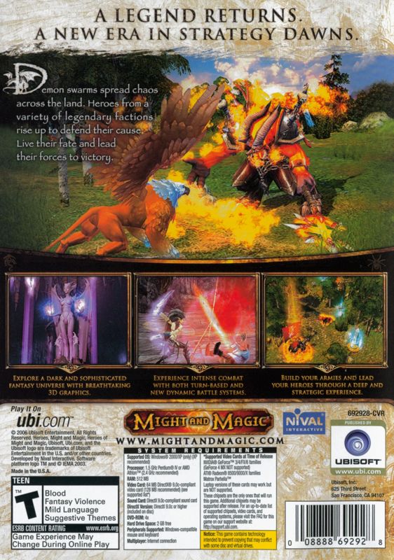 Other for Might and Magic: Heroes V (Limited Edition) (Windows): Keep Case - Back