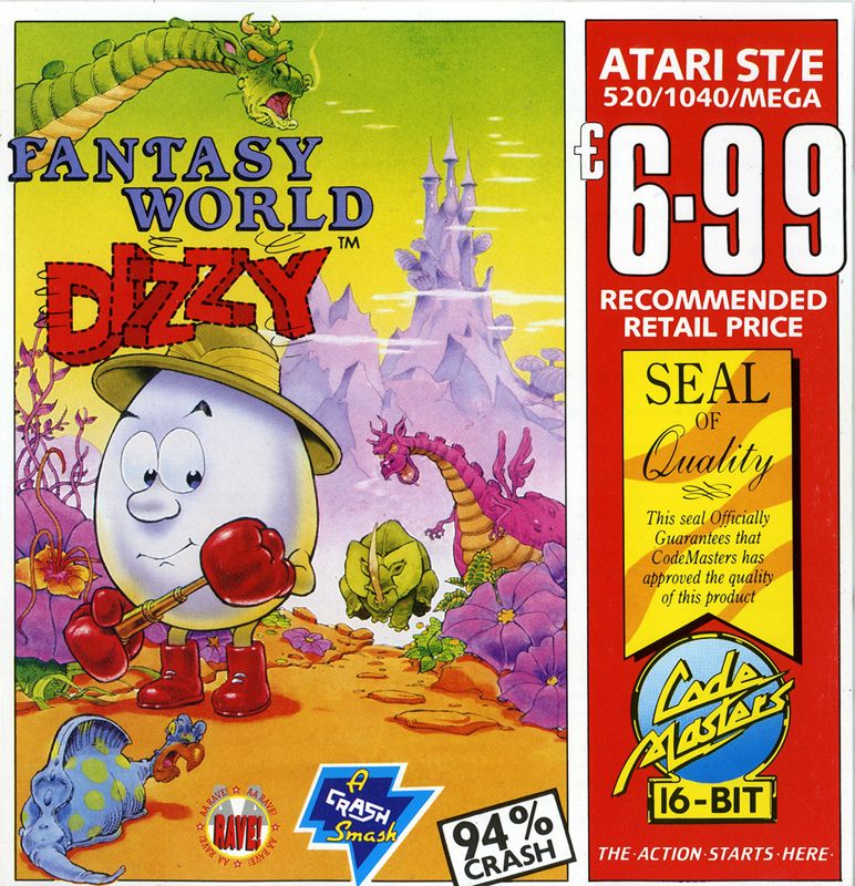 Front Cover for Fantasy World Dizzy (Atari ST)