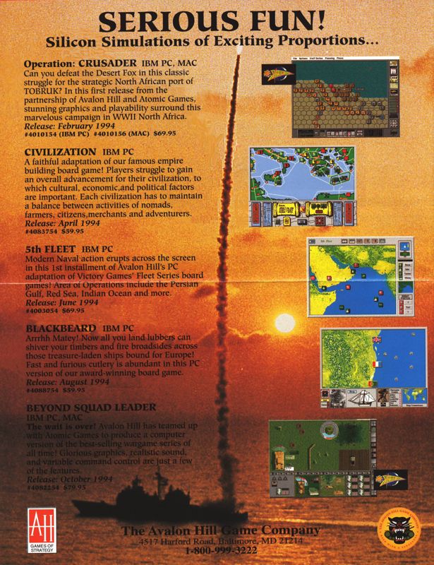 Extras for Flight Commander 2 (Macintosh and Windows 3.x): Flyer Ad - Back