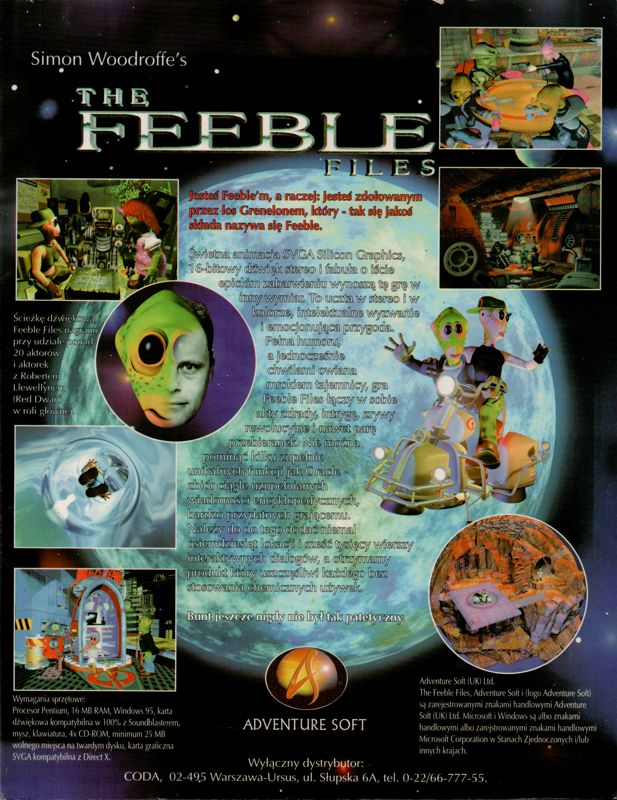 Back Cover for The Feeble Files (Windows)