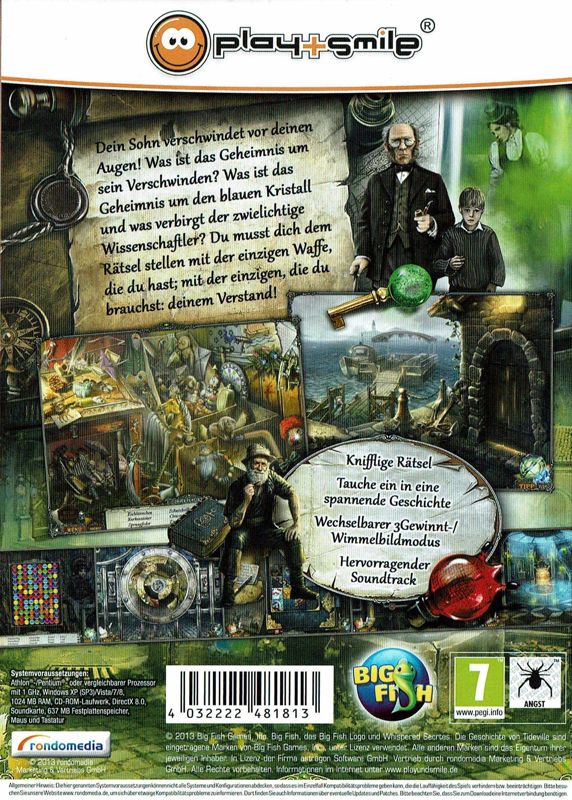 Back Cover for Whispered Secrets: The Story of Tideville (Windows) (play+smile release)