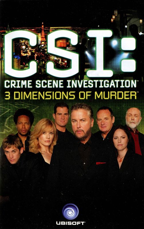 Manual for CSI: Crime Scene Investigation - 3 Dimensions of Murder (PlayStation 2): Front