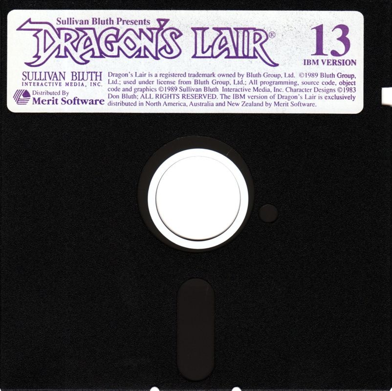Media for Dragon's Lair (DOS): Disk 13/13