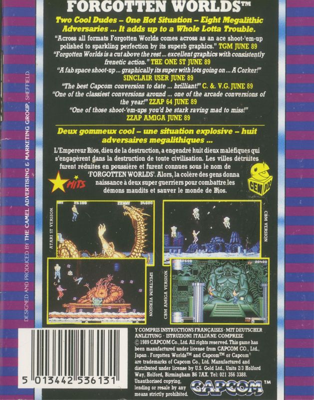 Forgotten Worlds cover or packaging material - MobyGames