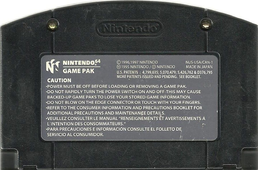 Media for Tom Clancy's Rainbow Six (Nintendo 64): Back