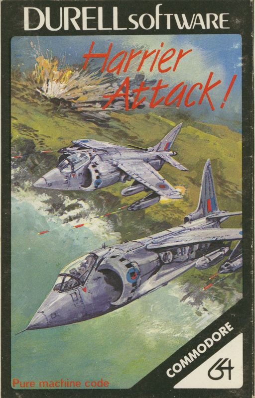 Front Cover for Harrier Attack! (Commodore 64)