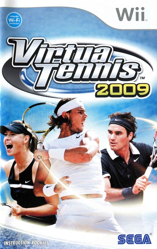 Manual for Virtua Tennis 2009 (Wii): Front