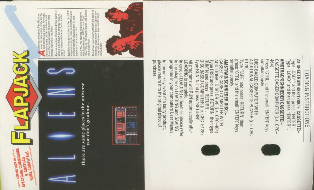 Inside Cover for Tempest (ZX Spectrum)