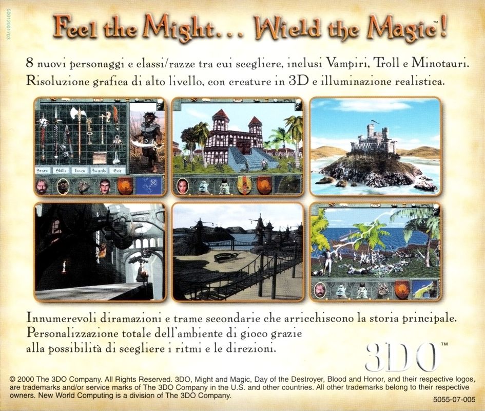 Other for Might and Magic VIII: Day of the Destroyer (Windows): Jewel Case - Back