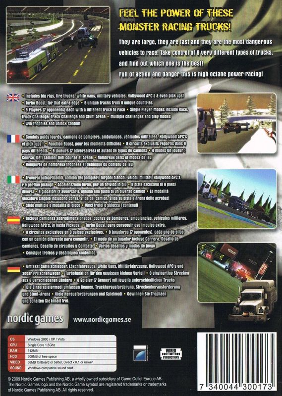 Back Cover for Truck Racer (Windows)