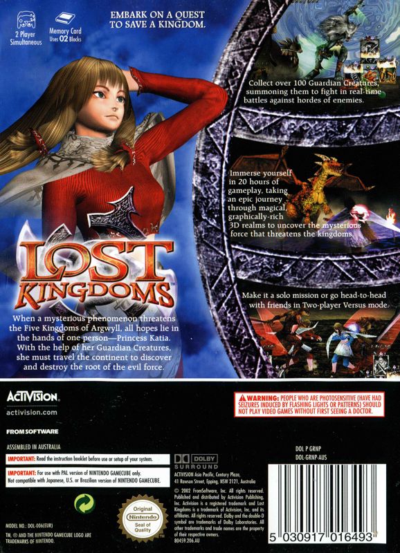 Back Cover for Lost Kingdoms (GameCube)