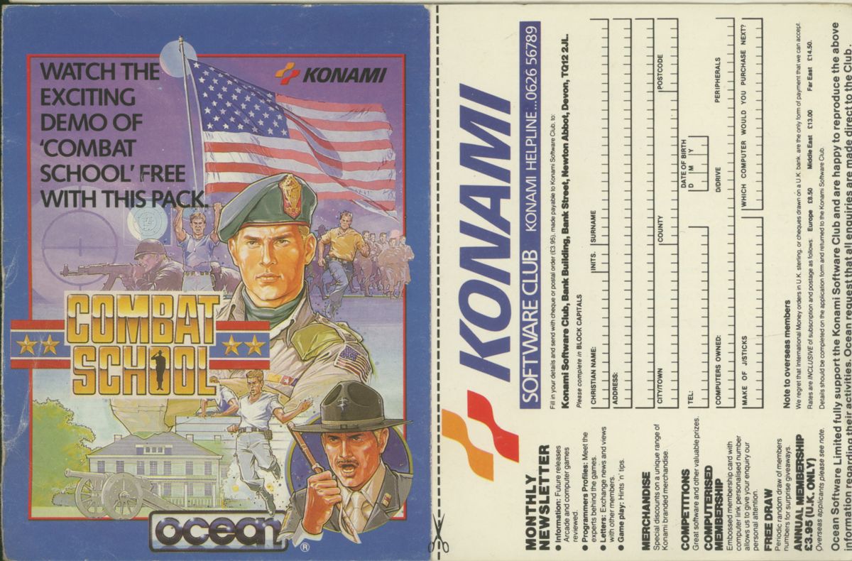 Inside Cover for Contra (ZX Spectrum)