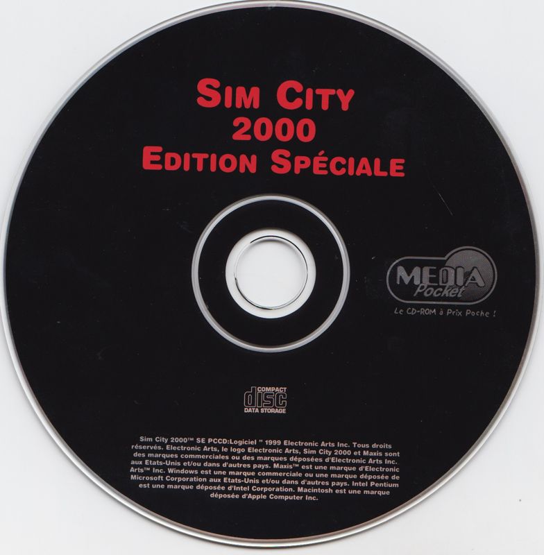 Media for SimCity 2000: CD Collection (DOS and Windows and Windows 3.x) ("Media Pocket" release with AOL (1999))