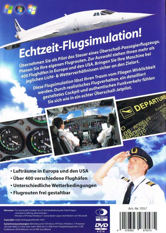 Back Cover for Flugsimulator Überschall-Jet (Windows)