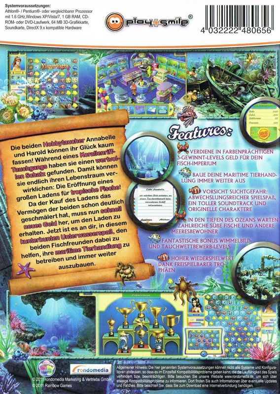 Back Cover for Tropical Fish Shop 2 (Windows) (play+smile release)