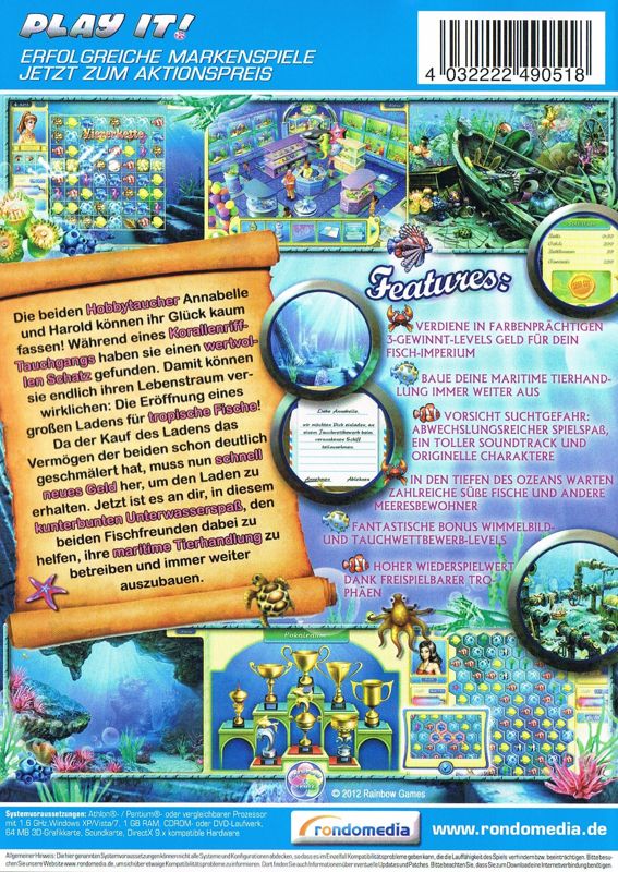 Back Cover for Tropical Fish Shop 2 (Windows) (Play It! release)