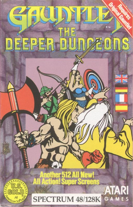 Front Cover for Gauntlet: The Deeper Dungeons (ZX Spectrum)