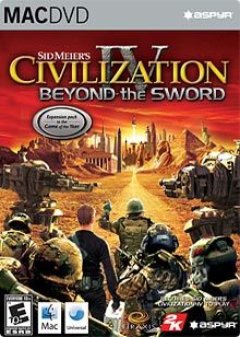 Front Cover for Sid Meier's Civilization IV: Beyond the Sword (Macintosh) (GameAgent release)