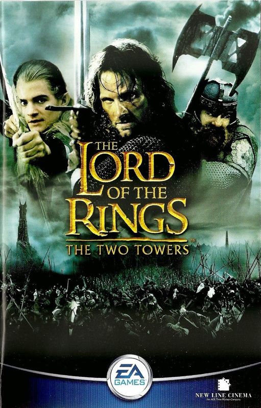 Manual for The Lord of the Rings: The Two Towers (PlayStation 2) (Platinum release): Front