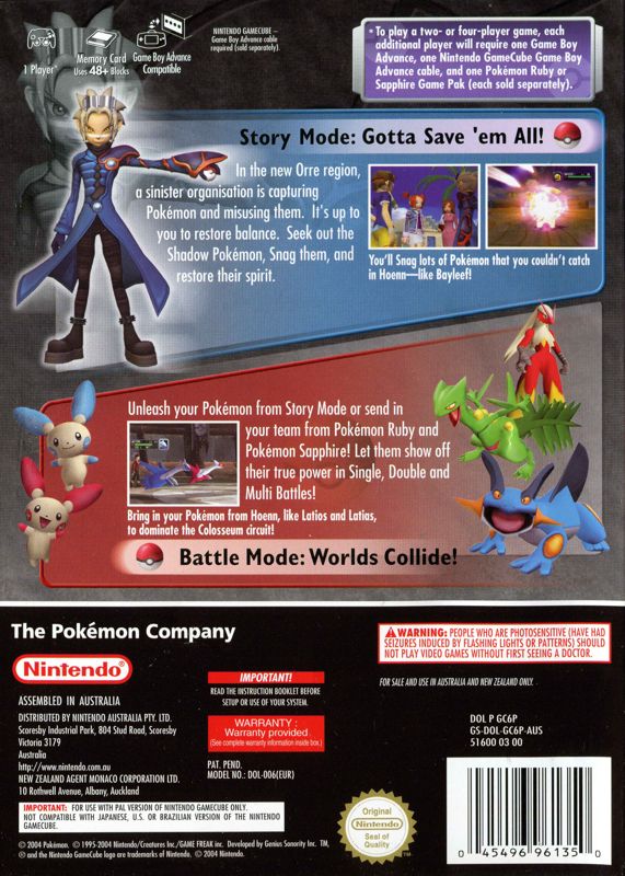 GameCube Memory Card With 100% Complete Pokémon Saves – Colosseum, XD, Box, Channel