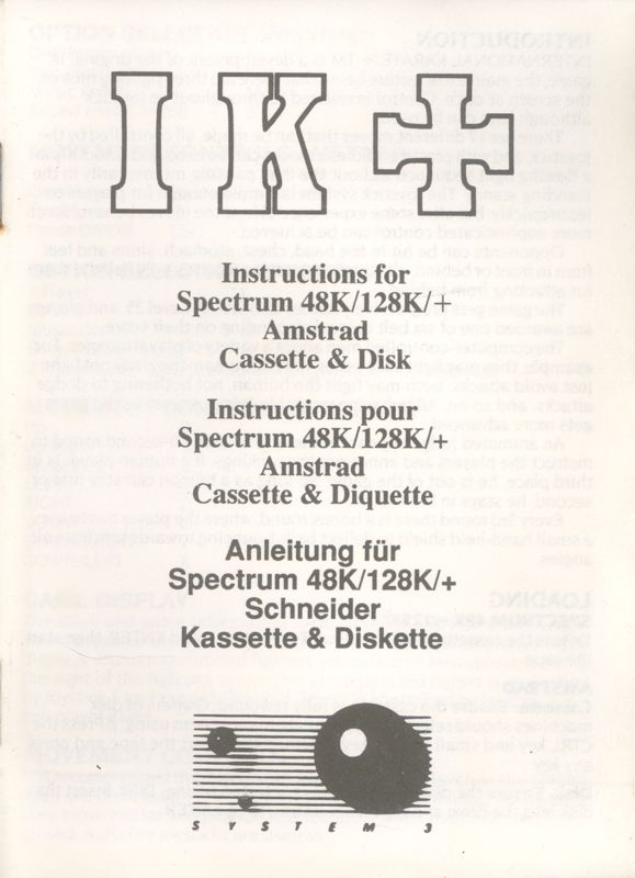Manual for Chop N' Drop (ZX Spectrum): Front