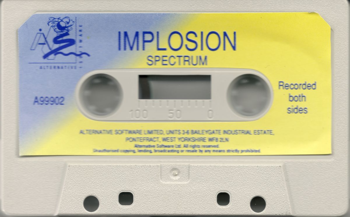 Media for Implosion (ZX Spectrum) (199 Range release)