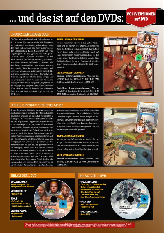 Other for Bridge Constructor: Medieval (Windows) (PC Games 05/2017 covermount): Keep Case - Back (digital)