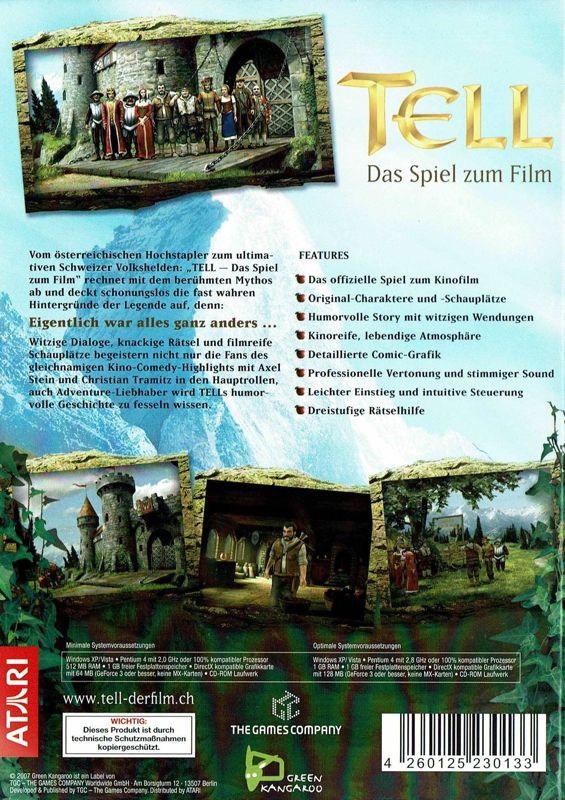 Back Cover for Tell: Das Spiel zum Film (Windows)