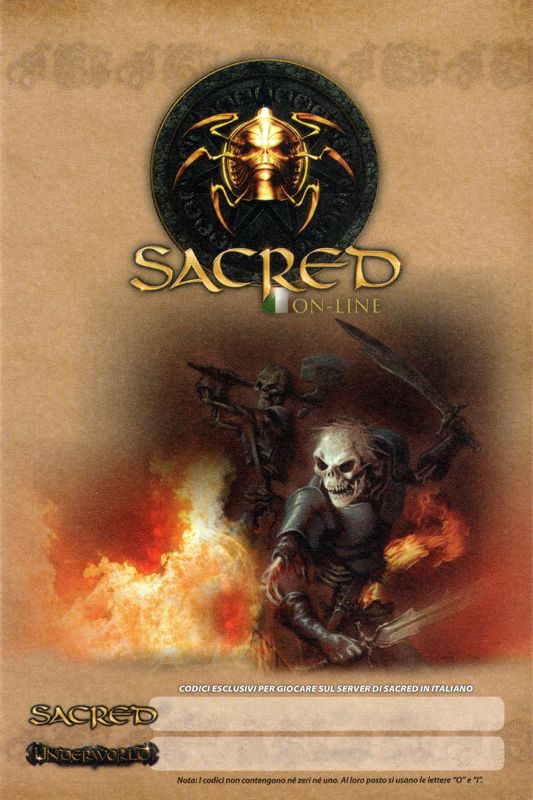 Reference Card for Sacred: Gold (Windows)
