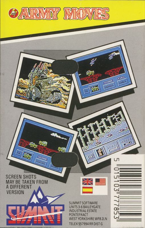 Back Cover for Army Moves (ZX Spectrum)